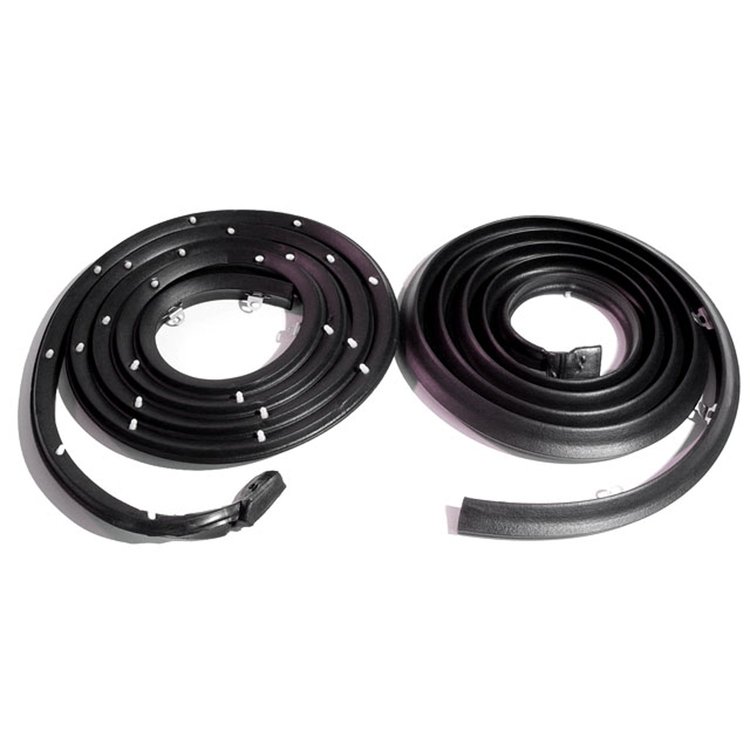 Molded Door Seals for 2-door hardtop and convertible. With molded ends at lock pillar. Molded in ste