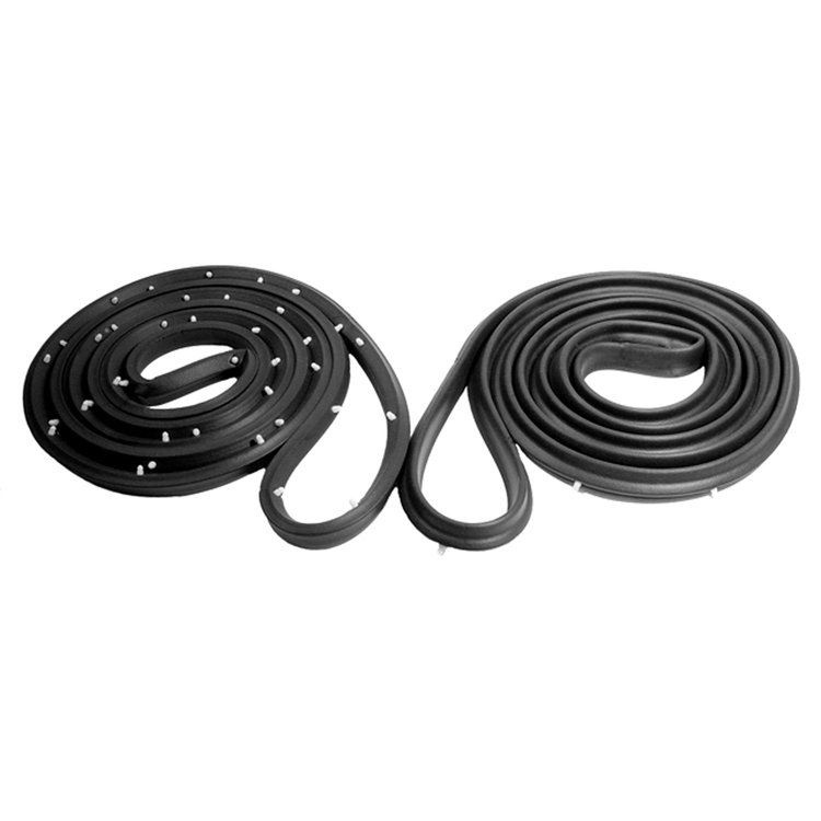 Front Molded Door Seals with Clips. For 4-Door Sedan and Wagon. Pair. R&L. DOOR SEAL-FRONT 61-64 GM