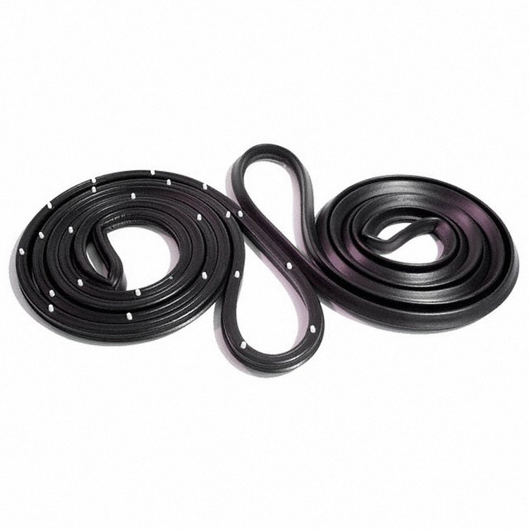 Rear Molded Door Seals with Clips. For 4-Door Sedan Only. Pair. R&L. DOOR SEAL-REAR 61-64 GM B C BOD