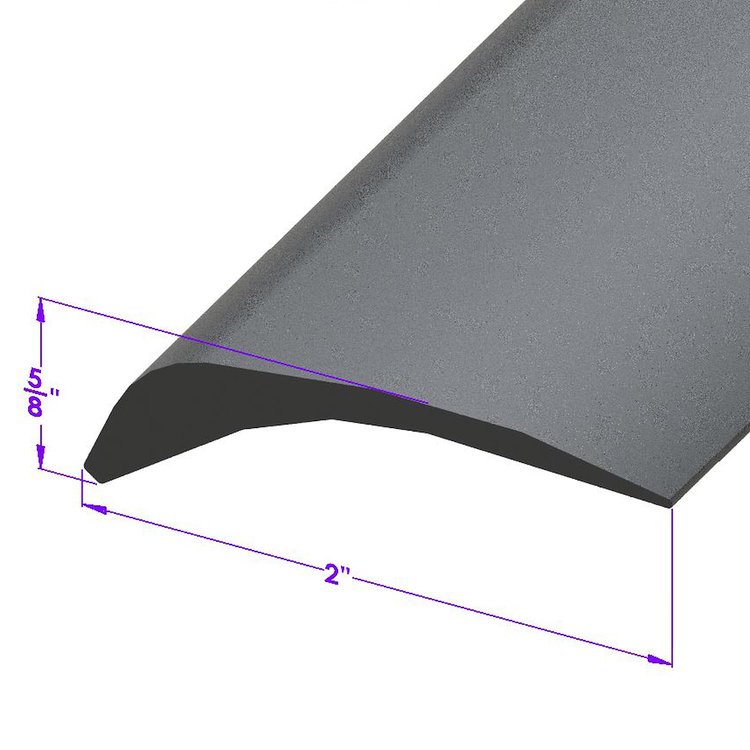 LP 109-L/FT Bumper To Body Seal, Splash And Gravel Guard, 2-1/8 in. Wide
