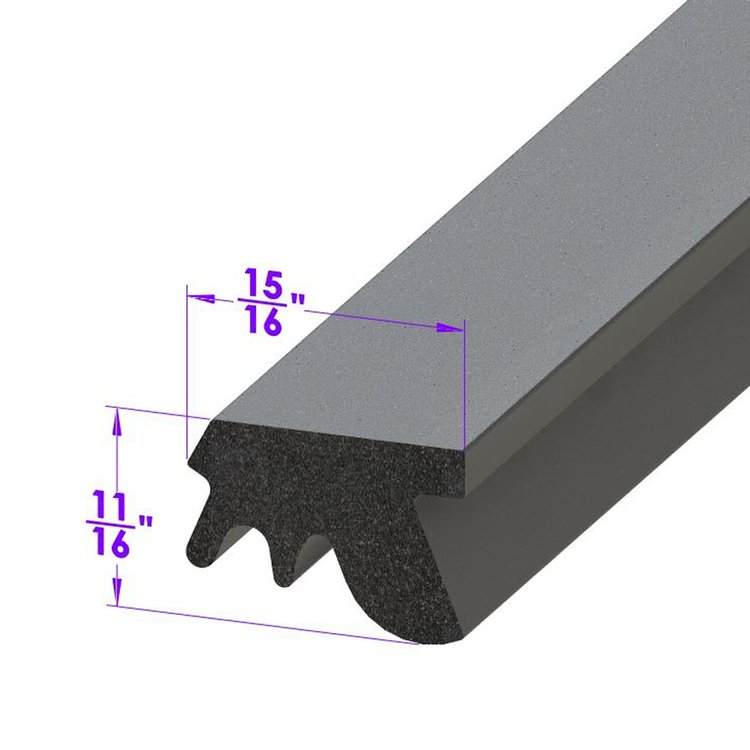 LP 110-EF Roof Rail Seal, Thin Tyupe, 7/8 in. Wide Skin Covered Sponge