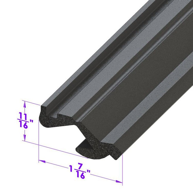 LP 110-ME Roof Rail Seal, Rear, For Fastbacks, Sold By The Foot