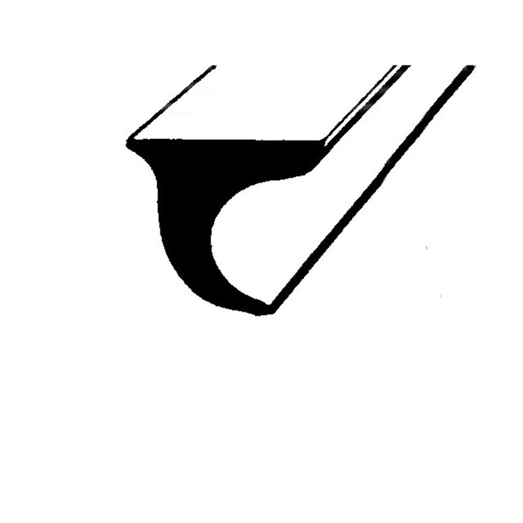 LP 12 Top Roof Rail Seal, For Convertibles, Sold By The Foot