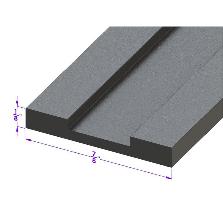 LP 22-C/FT Cowl And Hood Seal, All Rubber, 7/8 in. Wide