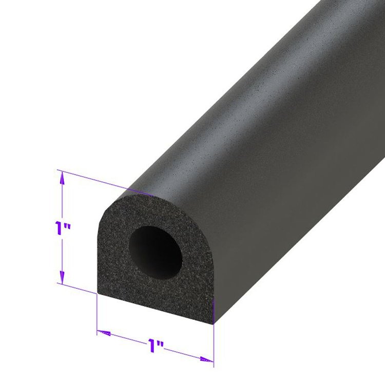 LP 80-B D Shaped Extrusion, 1 in. Wide x 1 in. High, Sold By The Foot
