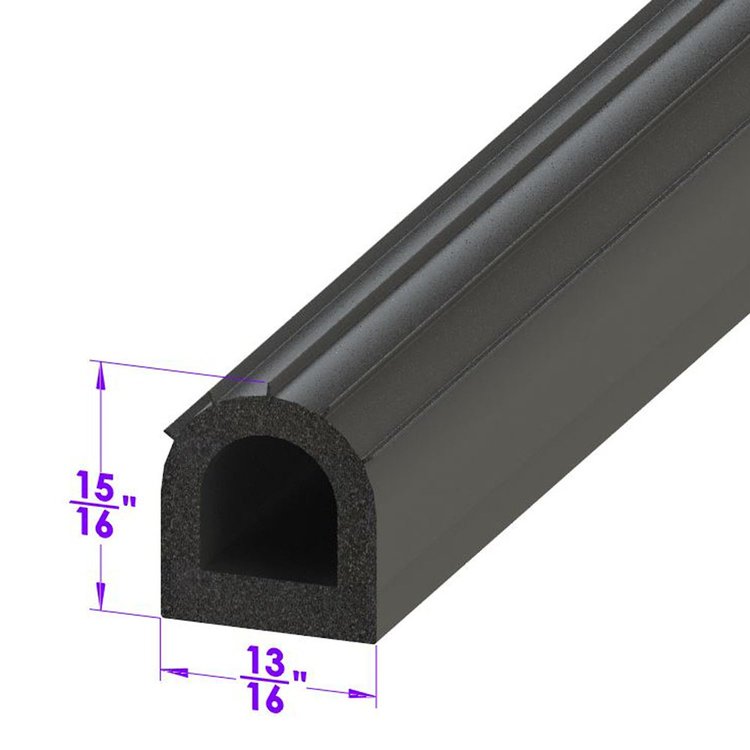 LP 80-I D Shaped Extrusion, 7/8 in. Wide x 15/16 in. High