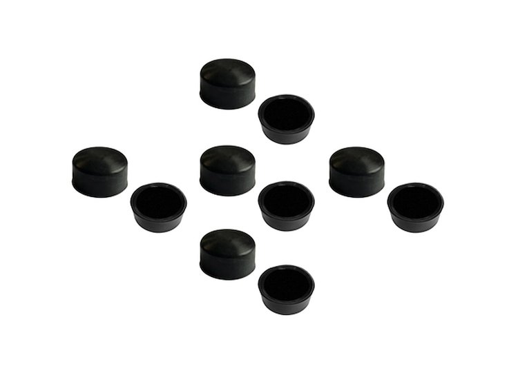 NC 10-A Cap-Screw Cover .62 in. (15.7Mm) x .44 in. (11.2Mm), Heat-Proof Silicone, 10-Pc Set