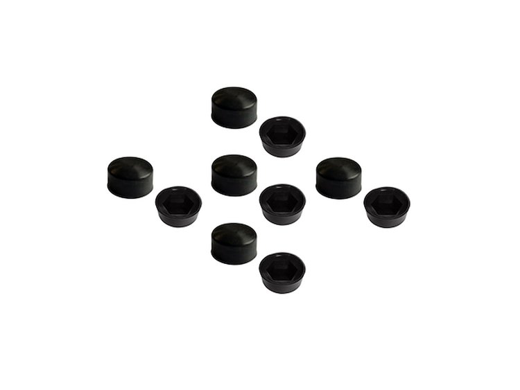 NC 10 Nut Cover .38 in. (9.6Mm) He x x .22 in. (5.6Mm) Blackout, Heat-Proof Silicone