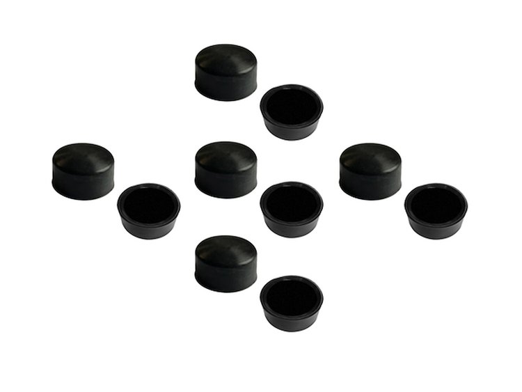 NC 11-A Cap-Screw Cover .65 in. (16.5Mm) x .46 in. (11.7Mm), Heat-Proof Silicone, 10-Pc Set