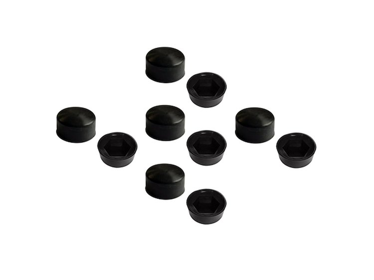 NC 12 Nut Cover .46 in. (11.7Mm) He x x .26 in. (6.6Mm) Blackout, Heat-Proof Silicone 10-Pc S