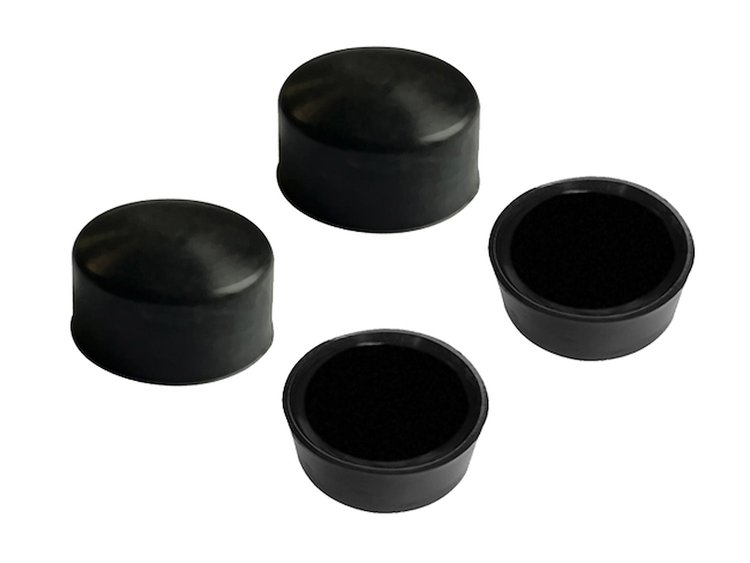 NC 22 Nut Cover .84 in. (21.3Mm) He x x .48 in. (12.2Mm)Blackout, Heat-Proof Silicone, 4-Pc