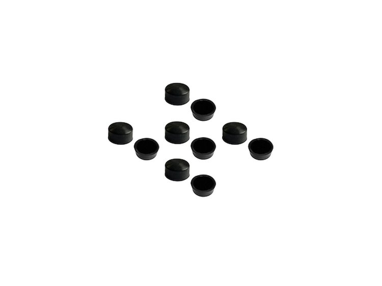 NC 6 Cap-Screw Cover .37 in. (9.4Mm) x .27 in. (6.9Mm), Heat-Proof Silicone, 10-Pc Set