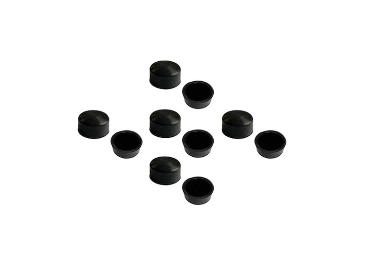 NC 8 Cap-Screw Cover .49 in. (12.4Mm) x .36 in. (9.1Mm), Heat-Proof Silicone, 10-Pc Set