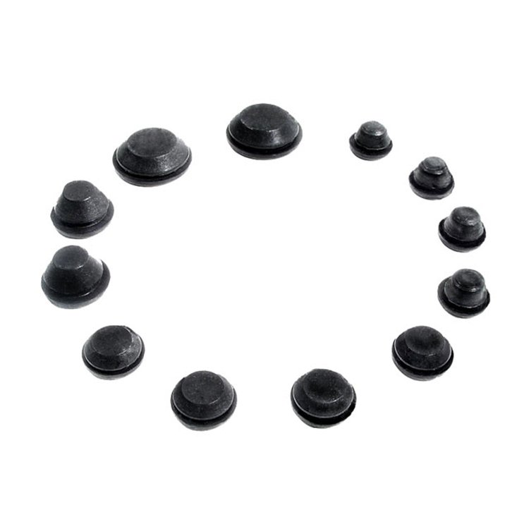 PK 620 Black Rubber In.Oem in. Style Hole Plugs, 12 Piece Kit