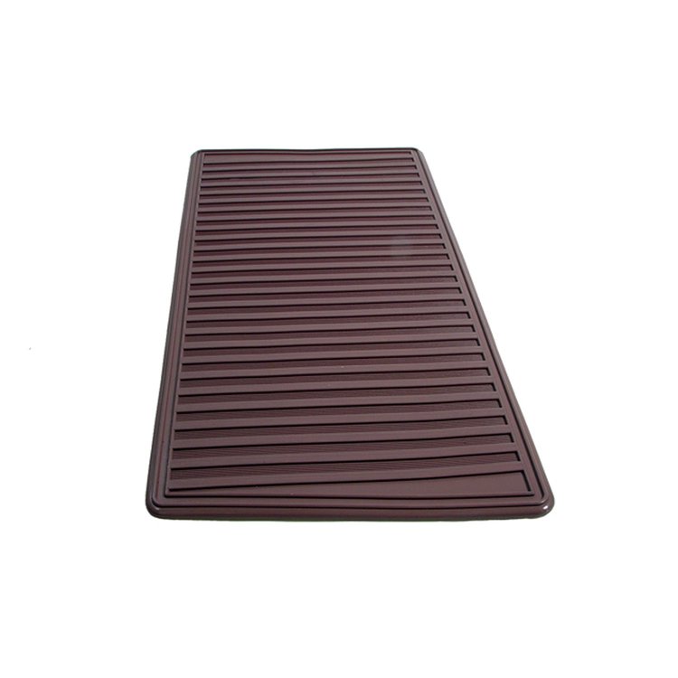 RM 40-C Rubber Heel Mat, Meant To Be Sewn Into Carpeting, Brown