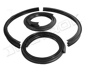Roof Rail Seals. 2-pieces 57-1/2 In. long 2-pieces 21 In. long. Set of four. ROOF RAIL SEAL 49-50 KA