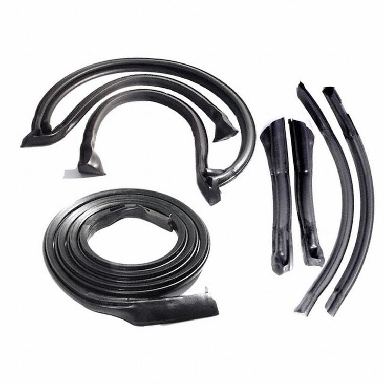 Convertible Top Seal Set. Includes Header HD 1510 Roof Rail RR 1510 and Rear Bow HD 1515 Seals. 6-Pi