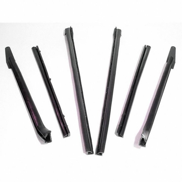 ConvertibleTop Roof Rail Seals. 6-Piece set made with steel cores. ROOF RAIL SEAL 66-70 GM C BODY CONVERTIBLE SET
