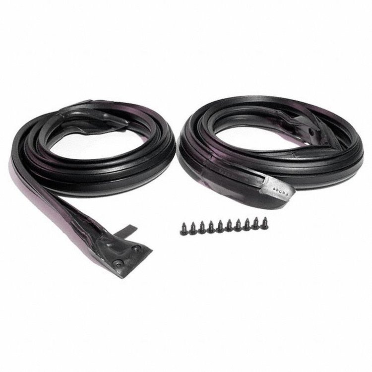 Molded Roof Rail Seals for 2-Door Fastback with Swing-Out Quarter Windows. Pair. R&L. ROOF RAIL SEAL