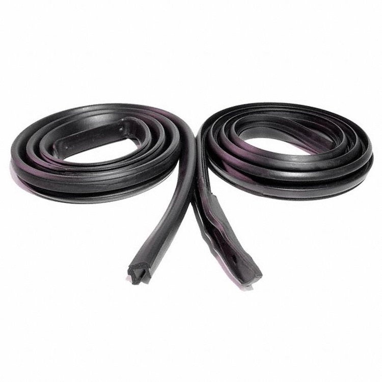 Roof Rail Seals with Molded Ends. For 2-door hardtop. Pair. R&L. ROOF RAIL SEAL 64-65 MOPAR B BODY 2 DOOR HARDTOP PAIR