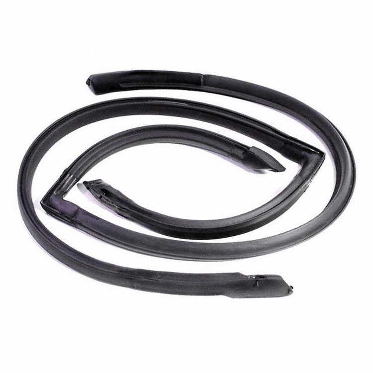 Molded Front Roof Rail Seals. Seals the front door glass to roof line. Pair. ROOF RAIL SEAL-FRONT 80