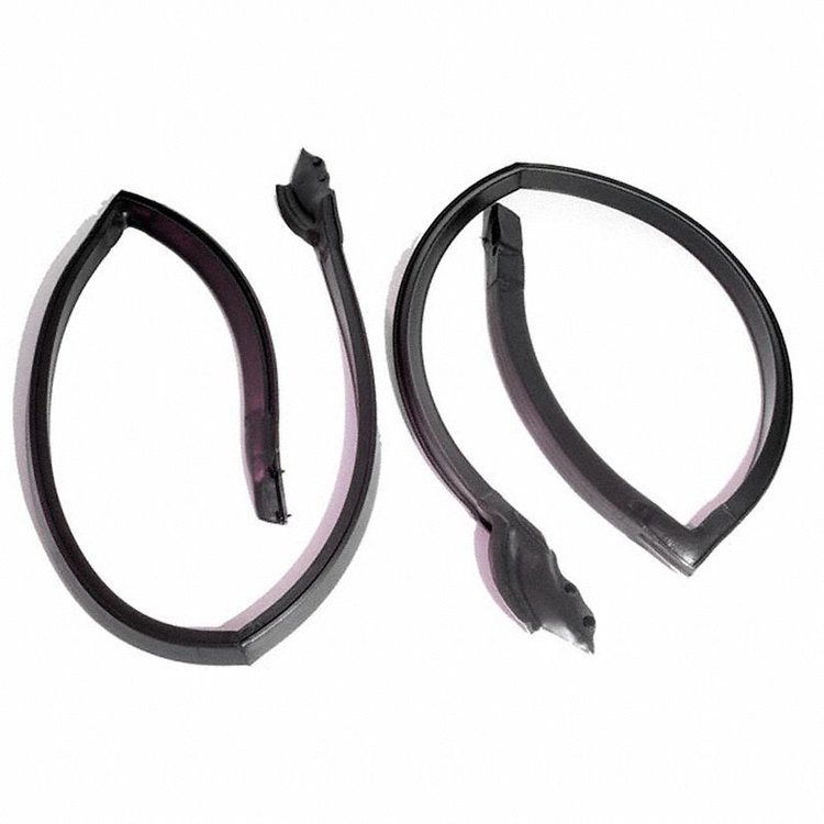 Molded Roof Rail Seals for 2-Door Hardtop. Made with detailed molded ends and soft sponge. Pair. R&L