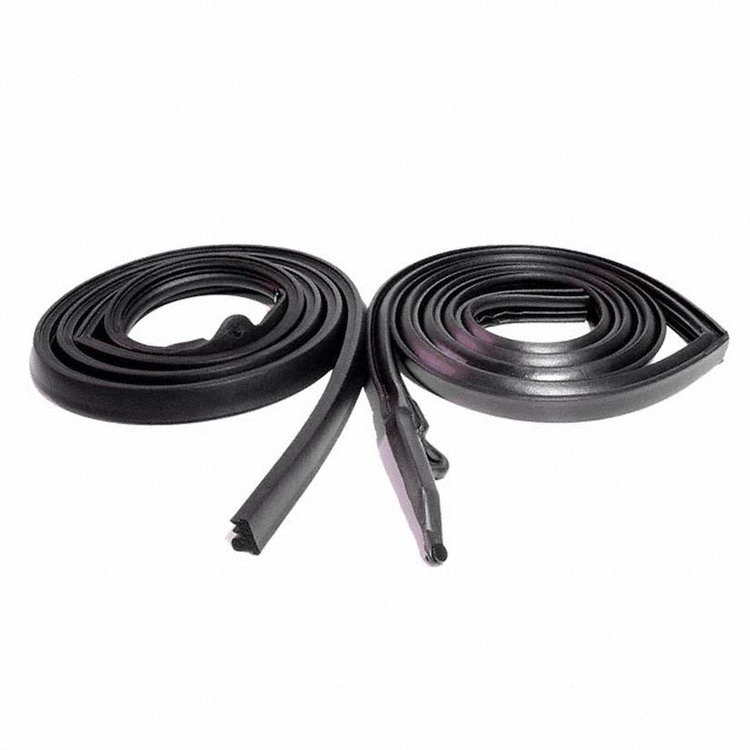 Molded Roof Rail Seals. For 2-door hardtops. Pair. R&L. ROOF RAIL SEAL 65-66 GM B & C 2 DOOR HARDTOP PAIR