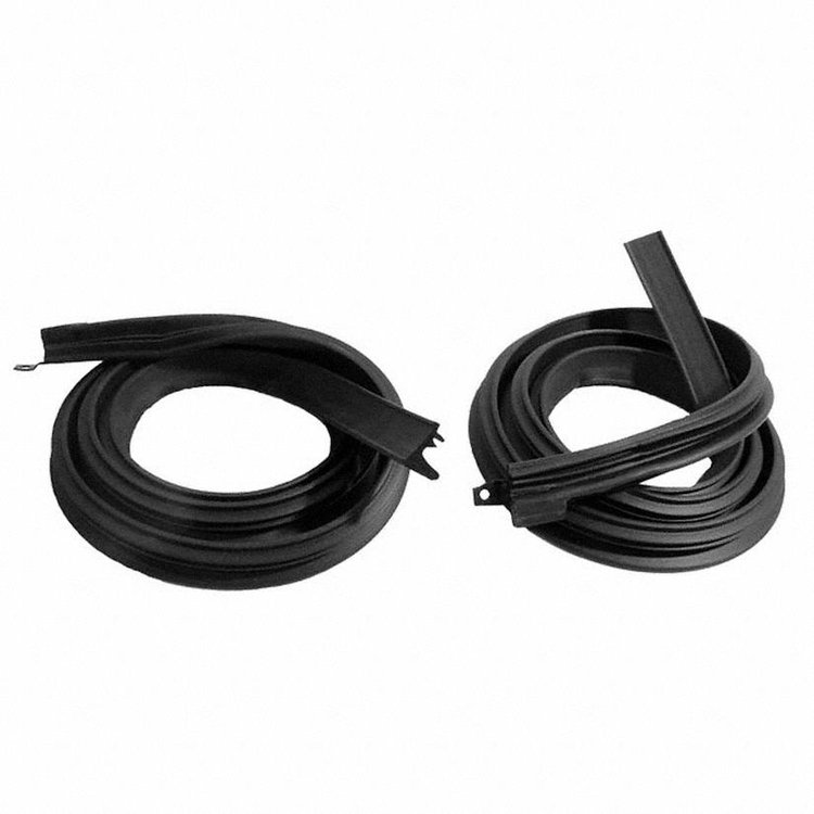 Molded Roof Rail Seals for 2-Door Hardtop Coupe. 73-1/2 In. Long. Pair. R&L. ROOF RAIL SEAL 65-66 FO
