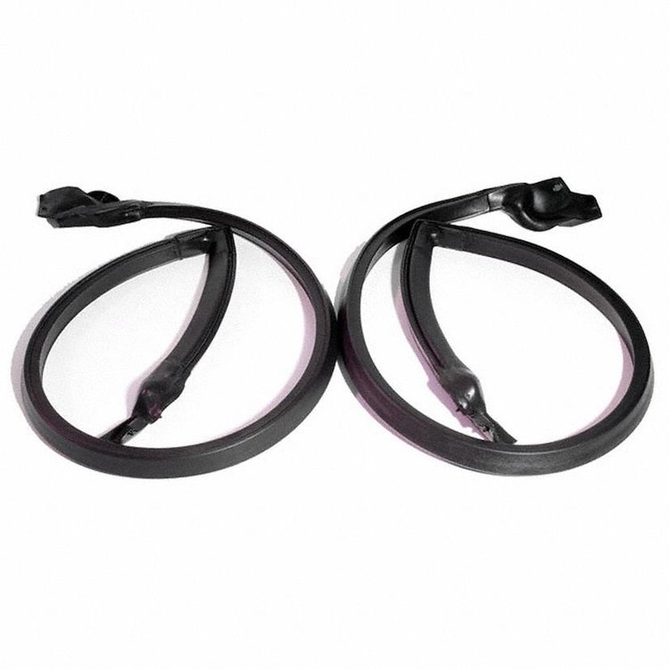 Roof Rail Seals with Molded Ends. For 2-door hardtop. Pair. R&L. ROOF RAIL SEAL 70-81 GM F BODY 2 DOOR HARDTOP PAIR