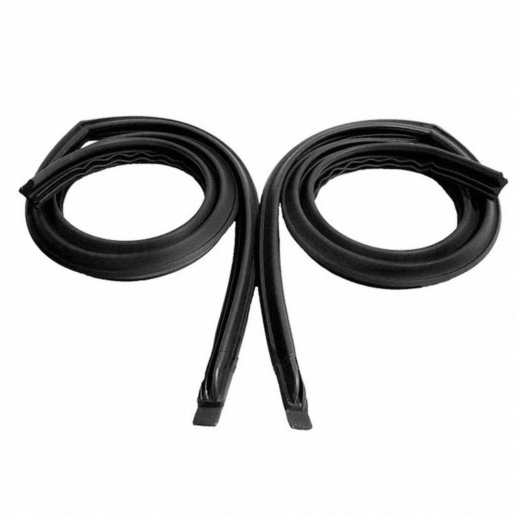 Roof Rail Seals for Hardtop. Each. has a corner splice and a molded end. Each. is 63-3/4 In. long. P