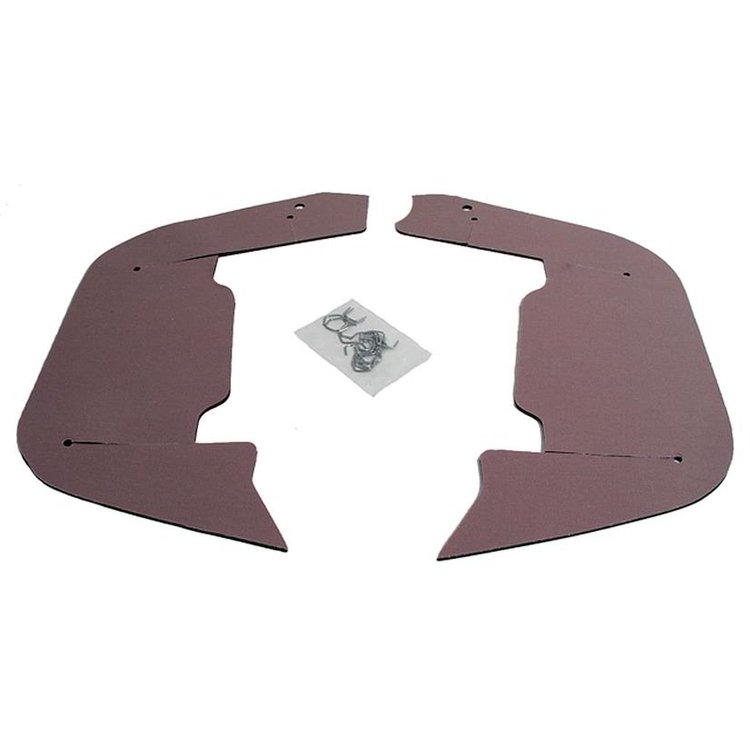 Inner Splash Flaps. Made with cloth backing. Used as dust and mud shield to keep engine compartments
