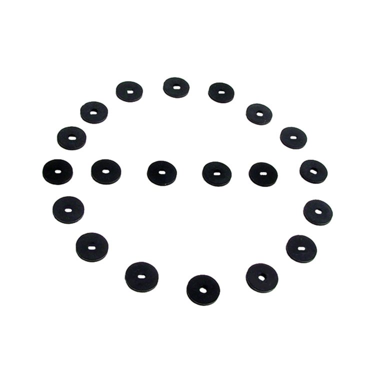 UW 11 Flat Rubber Washers, 1/8 in. I.D., 1/2 O.D., 1/16 in. Thick