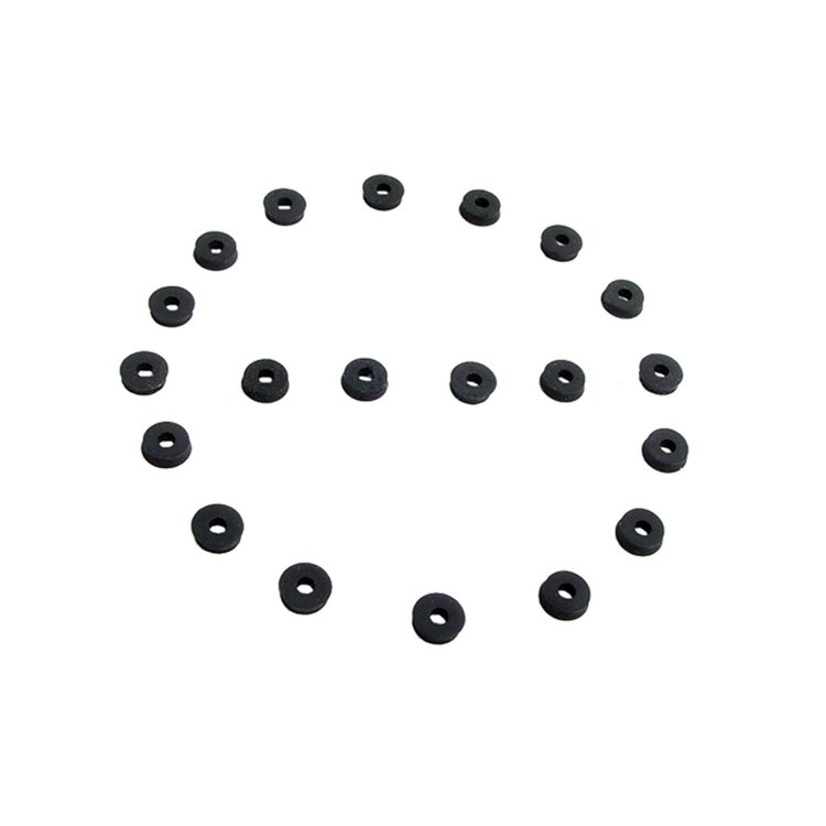 UW 22 Flat Rubber Washers, 1/8 in. I.D., 3/8 in. O.D., 1/8 in. Thick