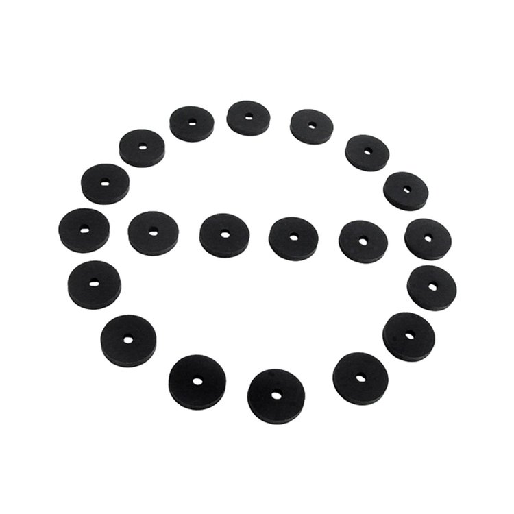 UW 24 Flat Rubber Washers, 1/8 in. I.D., 3/4 in. O.D., 1/8 in. Thick