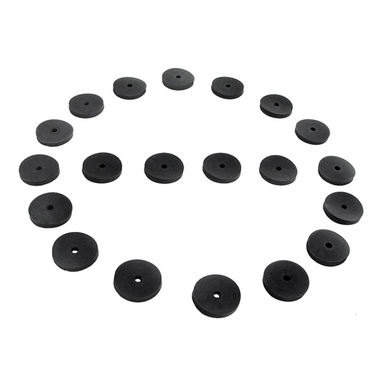 UW 25 Flat Rubber Washers, 1/8 in. I.D., 1 in. O.D., 1/8 in. Thick