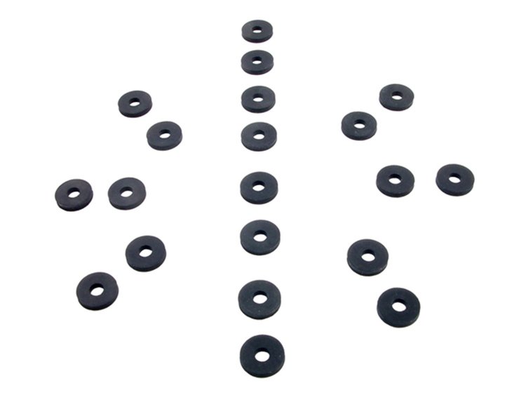 UW 27 Flat Rubber Washers, 7/32 in. I.D., 5/8 in. O.D., 1/8 in. Thick