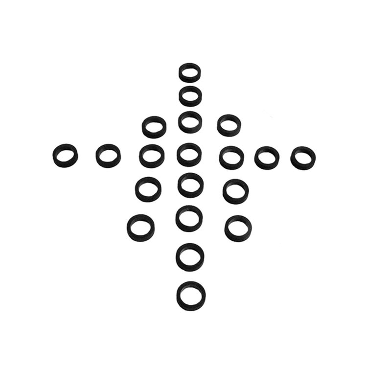 UW 30 Flat Rubber Washers, 3/8 in. I.D., 1/2 in. O.D., 1/8 in. Thick