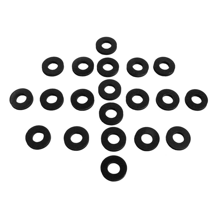 UW 31 Flat Rubber Washers, 3/8 in. I.D., 3/4 in. O.D., 1/8 in. Thick
