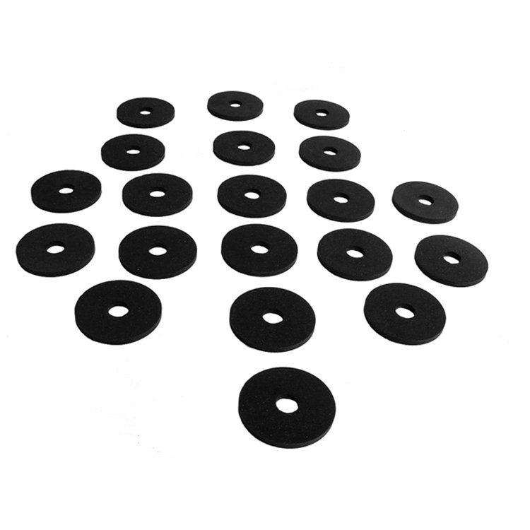 UW 33 Flat Rubber Washers, 3/8 in. I.D., 1-1/2 in. O.D., 1/8 in. Thick