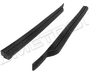 Flocked Rear Roll-Up Quarter Window Seals 1970 Dodge Challenger/Plymouth Barracuda
