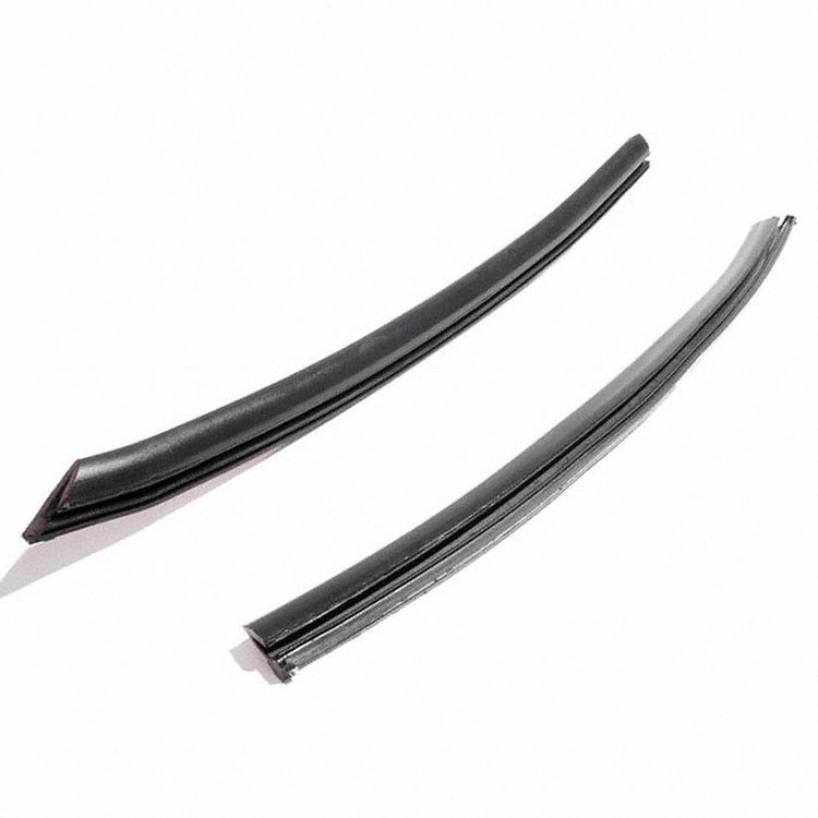 Rear Roll-Up Vertical Window Seals for 2-Door Hardtops. Made with steel core. 15-7/8 In. long. Pair.