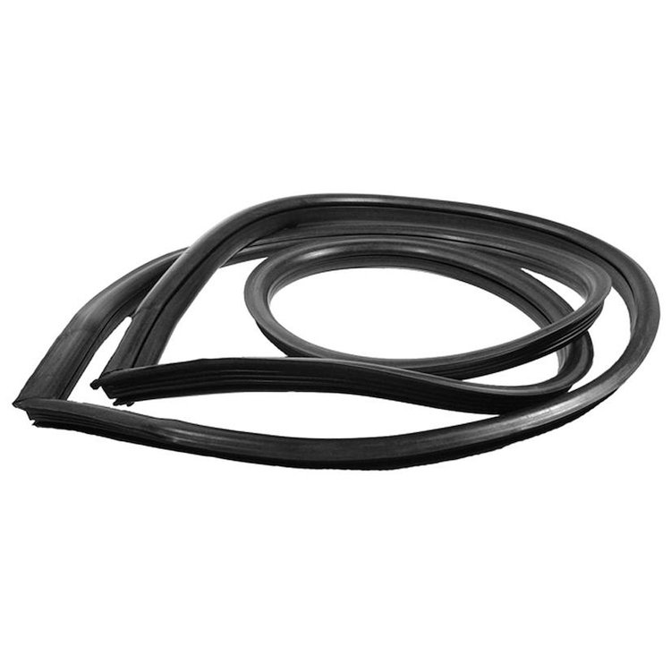 Vulcanized Rear Windshield Seal with Two Molded Corners. Hot spliced as per original. Replaces OEM #