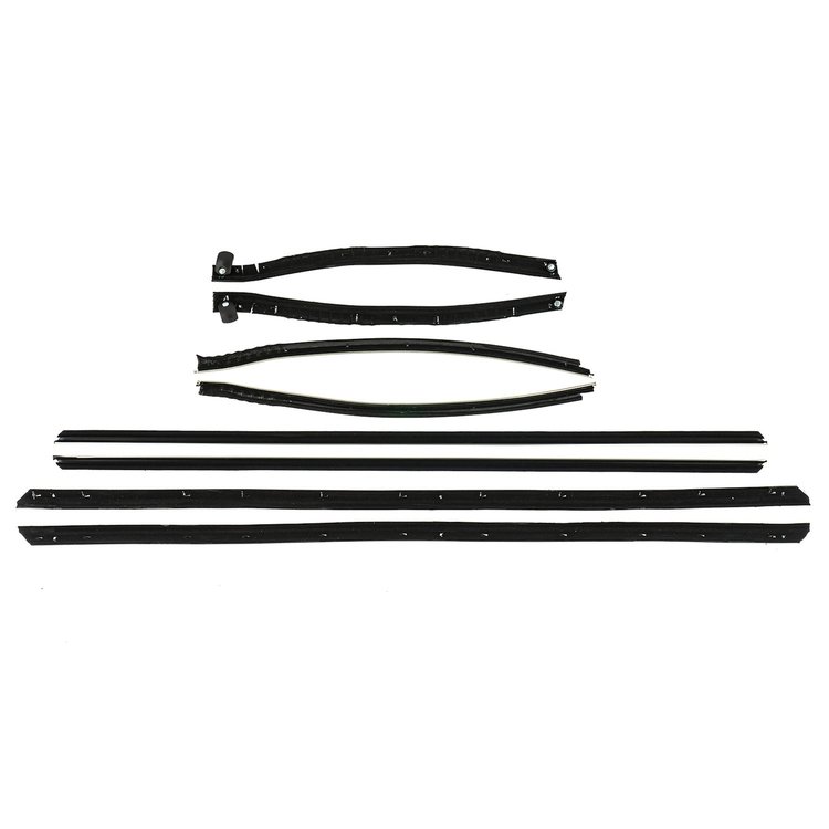 WC 1700-19 Window Sweeper Kit With Reveal Moulding, Fits 69 Skylark Convertible, 8 Pc