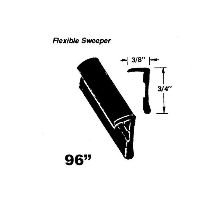 Flexible Sweeper. Made of rubber. Seal for outside of side window. 96 In. Piece. Each. FLEXIBLE SWEEPFORD NASH-METRO