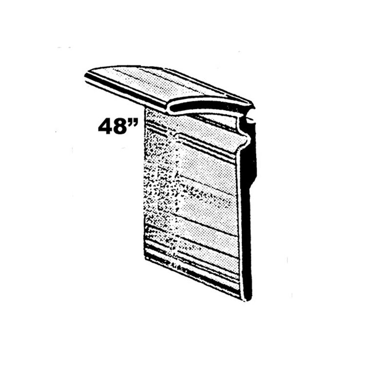 WC 27-48 Outside Door Window Sweeper, All Rubber, 48 in. Piece, Each