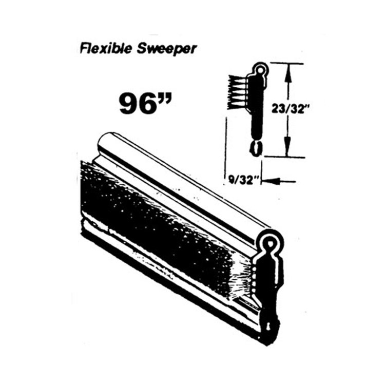 WC 4-96 Fle x Ible Window Sweeper, Made With Stainless Steel Bead