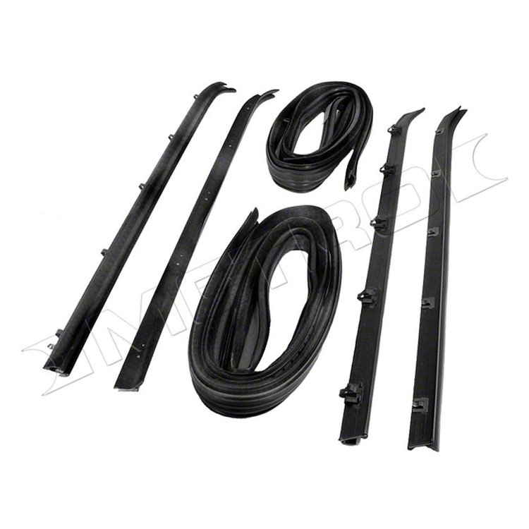 Window Channel and Sweeper Kit. for Front Doors. 6-Piece Kit. WINDOW CH SW KIT 81-91 CHEVROLET-TRUCK
