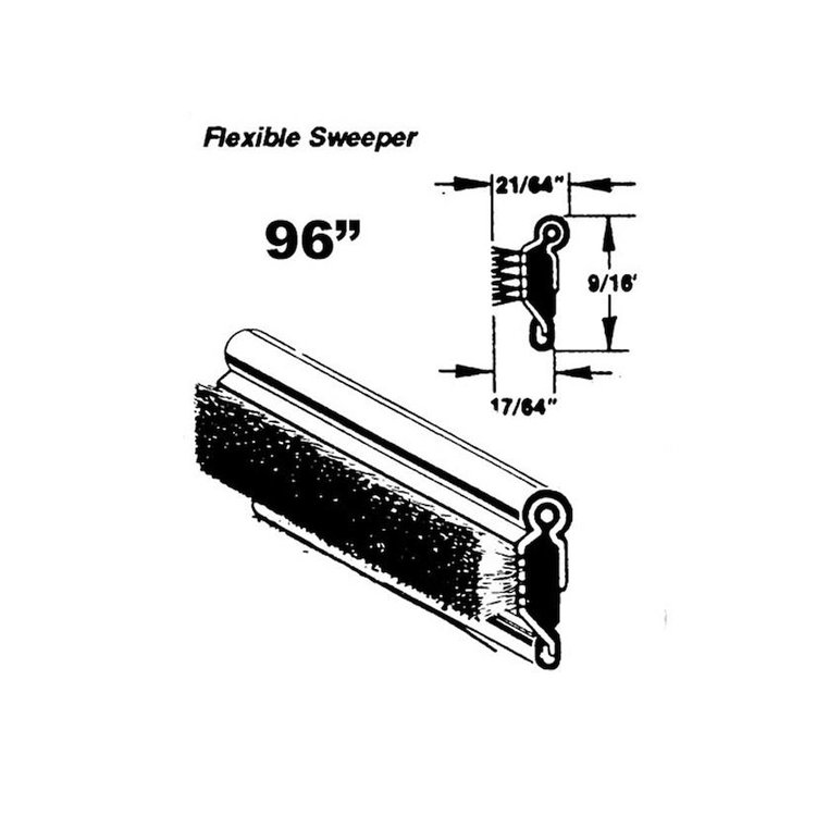 Flexible Sweeper. Made with stainless steel bead. 96 In. Piece. Each. FLEXIBLE SWEEPER FORD 52-60 52-60 T-BIRD