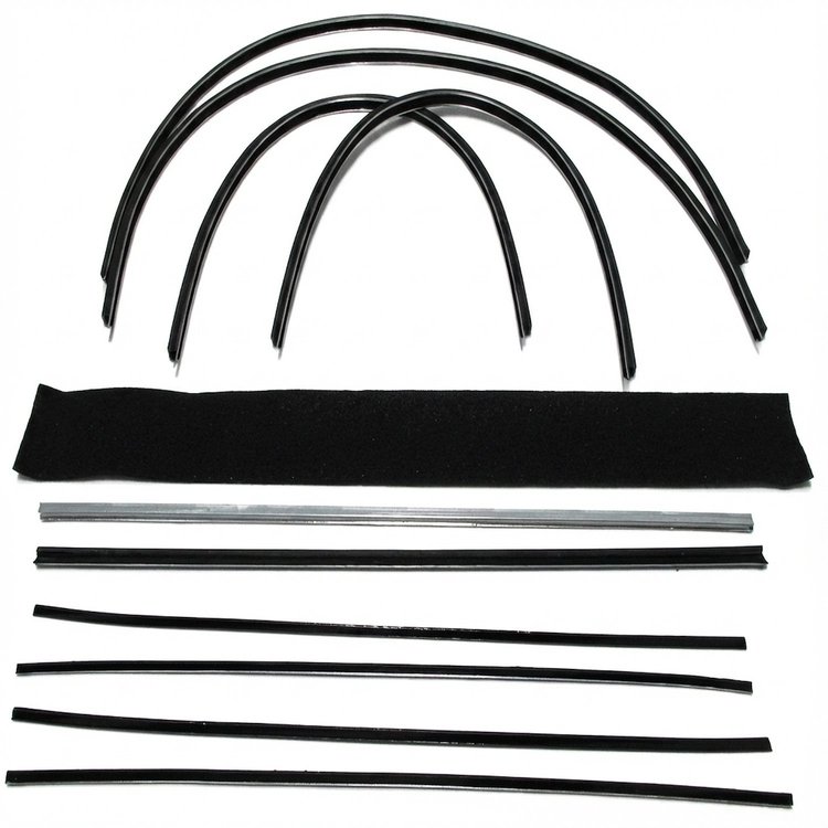 WC 7200-18 Division Bar Channel And Sweeper Kit, Fits 55-57 Chevy 2 Door Wagon 10Pc