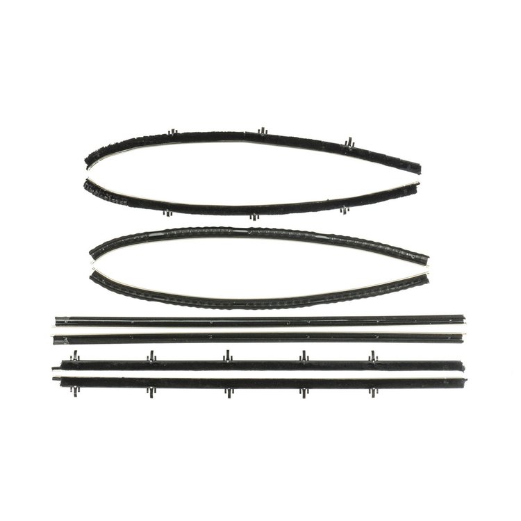 WC 7300-34 Window Sweeper Kit Fits 1968 Cutlass 2 Door Sedan, 8 Piece.